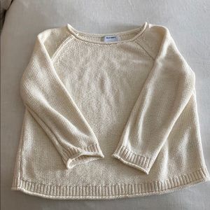 Cream Waffle Knit Sweater